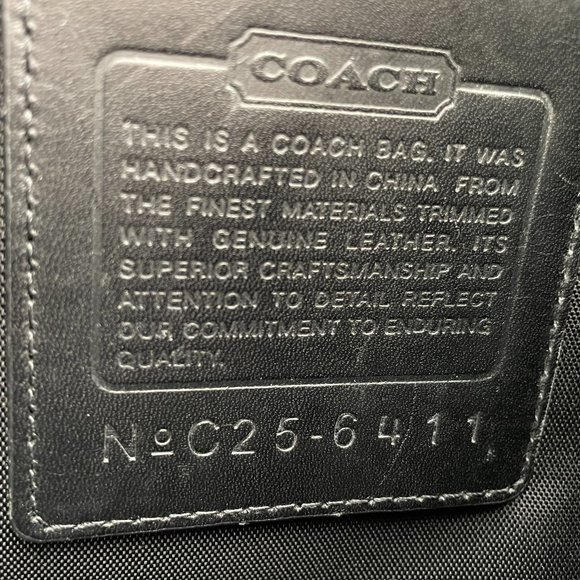 Navy Canvas/Black Leather COACH Messenger Bag - good condition - Picture 9 of 9